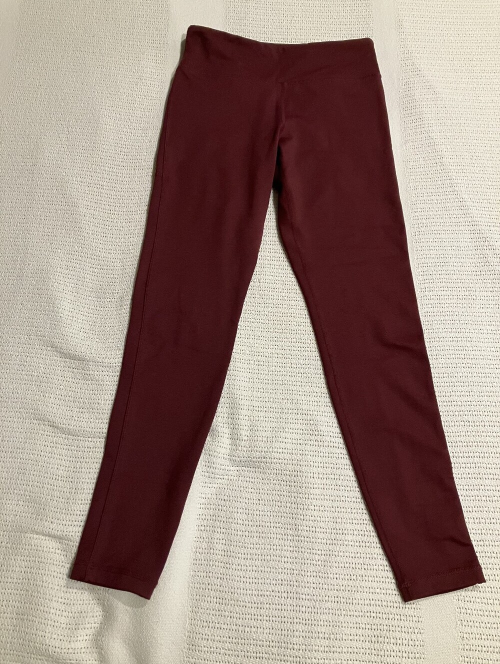 Women's Burgundy Full-Length Leggings - Picture 1 of 3